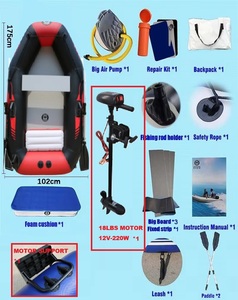 Bateau à rames monoplace en PVC, bateau gonflable, kayak, canoë à pont pneumatique avec accessoires gratuits pour la pêche, le <span class=keywords><strong>camping</strong></span> et les voyages - Product Image 2