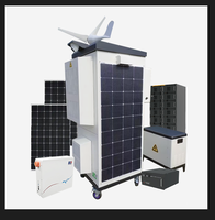 5kw 10kw 15kw 20kw Générateur Éolienne verticale Panneaux solaires Système hybride