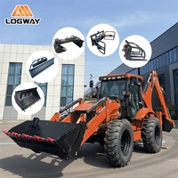 Nouvelle pelle sur chenilles LOGWAY avec moteur Euro V en option, intégrant le chargement et l'excavation pour des travaux d'excavation profonde.
