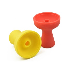 Cazoleta de shisha de vidrio duradero de un solo orificio con gancho de silicona clásico, accesorios para hookah, superventas - Product Image 3
