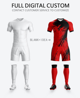 Survêtement de football, uniforme de ballon rouge et noir avec maillot personnalisé, ensemble d'entraînement au Design de haute qualité