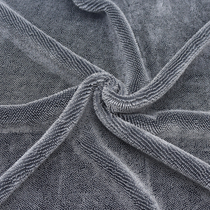 Serviette de séchage en microfibre DZ à boucles torsadées 1400gsm 40x40cm Double face Séchage rapide Détaillage automobile Serviettes de séchage en microfibre à boucles torsadées - Product Image 2