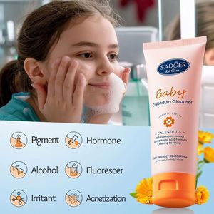 SADOER Organic Calendula <span class=keywords><strong>Limpiador</strong></span> <span class=keywords><strong>facial</strong></span> hidratante suave para niños Bebés Aminoácido <span class=keywords><strong>Limpiador</strong></span> de Espuma <span class=keywords><strong>facial</strong></span> para bebés - Product Image 3