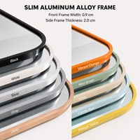 Miroir mural ovale en verre avec cadre en alliage d'aluminium coloré, design Art Déco, pour la maison, la chambre et la dressing