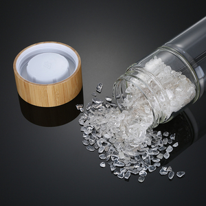 Usine <span class=keywords><strong>Elixir</strong></span> Bouteille D'eau pour Gemstone Guérison Rose Quartz Puce Pierre Verre Bouteille D'eau Bambou Couverture Cristal Bouteille D'eau - Product Image 5