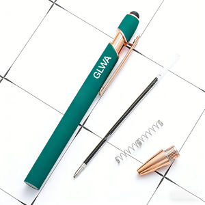 Stylo bille 2-en-1 en plastique ABS, cadeau promotionnel original pour entreprise, avec encre noire/bleue, pointe de 0,5 mm - Product Image 2