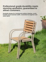 Tables et chaises en bambou d'extérieur, ensemble de loisirs pour patio, style chinois moderne, mobiles pour balcon et jardin