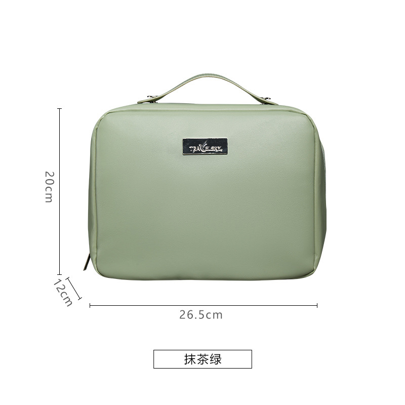 Neceser con carcasa de PU - verde matcha