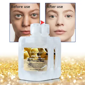 24K Goud Slapen Gezichtsmasker Hyaluronzuur Diep Hydraterende Cosmetica Whitening Anti Acne Peel Gezichtsmasker