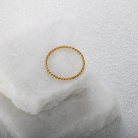 Bague minimaliste en acier inoxydable chic, chaîne fine en fil torsadé, pour femmes, bijoux tendance, imperméable