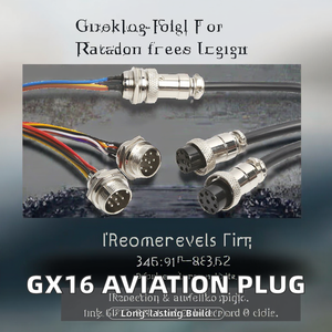 GX16 موصل مزدوج الطرف مع دبابيس 9P M16 أحمر نحاسي أمان إلكترونيات قابس طيران 2P3 4 5 6 7 8 9 10 سلك أساسي - Product Image 2