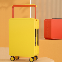 Valises à roulettes en aluminium de haute qualité avec poignée large, OEM et ODM 2024, roues pivotantes, sacs de voyage