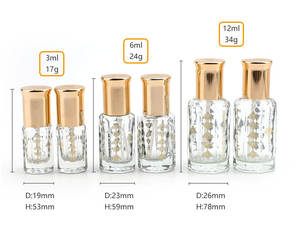 Botella rellenable de 3ml, 6ml, 12ml, rollo de aceite esencial, mezcla de perfume de color redondo - Product Image 3