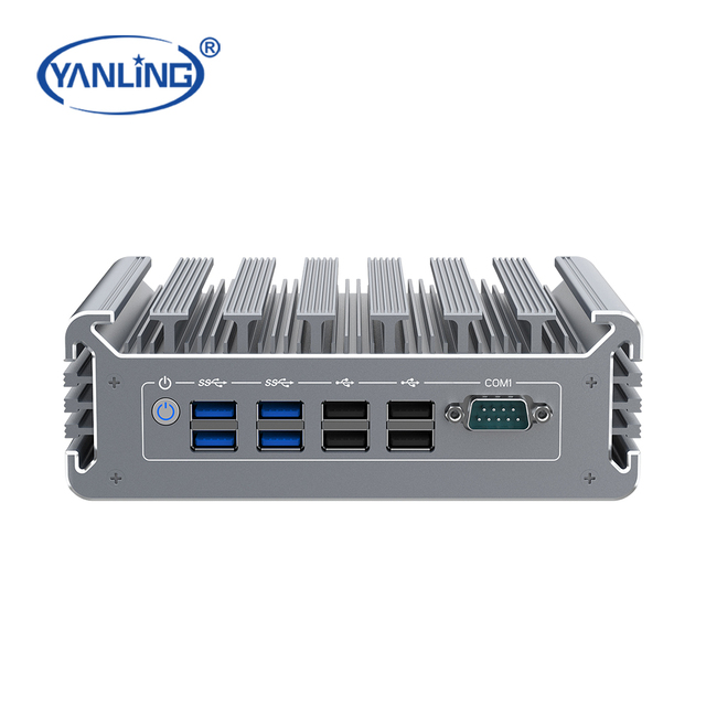 Industrial Nano PC Win10/11/Linux I3/i5/i7 Dual-Core DDR4 SSD+HDD Fanless 8xUSB /VGA/RS232 COM Ports 12V DC Input