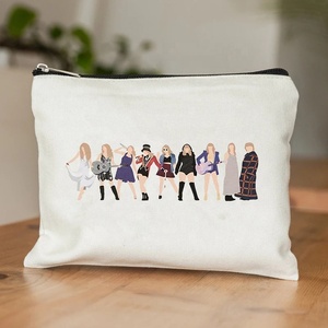 Bolsa <span class=keywords><strong>de</strong></span> Maquillaje Cosmética Grande con Cierre, Diseño Personalizado en Lona con Patrón Sólido, a la Moda y en Oferta - Product Image 2