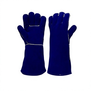 Guantes de Seguridad de Piel de Vacuno, Transpirables, Resistentes al Calor, Textura Lisa, Antideslizantes, Resistentes a la Abrasión, Puño Recto - Product Image 3