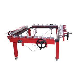 single clamp pneumatic mesh stretching machine high tension can be customized