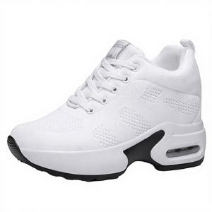 Spring <b>Summer</b> Autumn Winter Hollow Mesh Surface Cushion Rubber <b>Closed</b> <b>Toe</b> Platform Casual <b>Shoes</b> Women's 8CM - Product Image 2