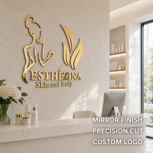 Letras de Logotipo Metálicas 3D de Acero Inoxidable Personalizadas, Letrero Sin Iluminación para Oficina de Finanzas Hipotecarias, Recepción, Letrero con Logotipo Corporativo - Product Image 3