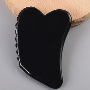 DIY 100% doğal siyah Obsidian Gua Sha güçlü psişik koruma taş heykel masaj araçları yeşim <span class=keywords><strong>Guasha</strong></span> ürünleri - Product Image 1