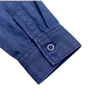 Chemise en jean à manches longues pour femme, col rabattu, décontractée, couleur unie, coupe droite, tissu sergé - Product Image 6