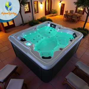 Bain à remous <span class=keywords><strong>4</strong></span> <span class=keywords><strong>places</strong></span> Aquaspring Recommend <span class=keywords><strong>Spa</strong></span> de massage avec pompe à chaleur d'hydromassage avec système de contrôle Balboa avec 39 jets - Product Image 1