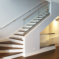 Accessoires de balustrade en aluminium semi-cerclé pour villa moderne personnalisée, profil en U pour balcon d'hôtel, noir mat
