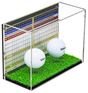 Màn Hình Bóng Golf Lỗ Trong Một Bằng Acrylic Với Đế Giữ Bóng Golf Đơn Perspex Trong Suốt - Product Image 1