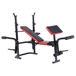 Equipo de Entrenamiento Completo, <span class=keywords><strong>Banco</strong></span> Plano para Flexiones, Abdominales y Mancuernas, Soporte para Barra con Pesas para Entrenamiento de Levantamiento de Pesas - Product Image 4