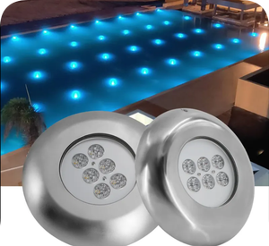 Luz LED Sumergible para Piscina, Montaje <span class=keywords><strong>en</strong></span> Pared, Súper Brillante, Empotrada, IP68, 24V, RGB, Acero Inoxidable 316L, 3600 Lúmenes - Product Image 3