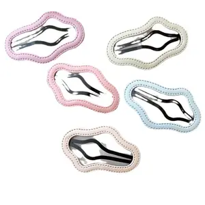 5pcs new ice cream colored hollow five-star clips versatile basic cloud hair clips sweet star hair clips with high end quality