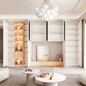 Gabinete de TV de vidrio integrado Mod personalizado para sala de estar, pared de TV de toda la casa - Product Image 4