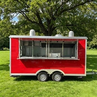 Remorque alimentaire mobile en acier inoxydable de 13 pieds avec cuisine complète, résistante à la rouille, capacité personnalisable pour la restauration rapide et le barbecue