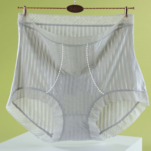 Горячая распродажа: Легкие женские трусы из ледяного шелка, прозрачные, с контролем живота, корректирующие, сексуальные, больших размеров, однотонные. - Product Image 1