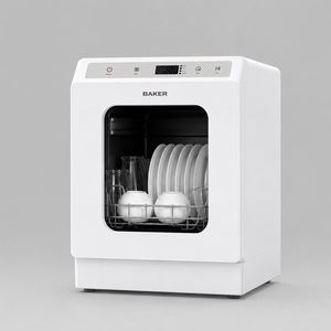 Lave-vaisselle compact pour comptoir avec réservoir d'eau intégré de 2 L, 6 programmes de lavage, séchage à air chaud PTC, capacité pour 1 à 2 personnes - Product Image 1