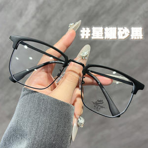 Monture de lunettes rectangulaire demi-cerclée Xiaohongshu, tendance mode unisexe, verres PC 31158 - Product Image 4