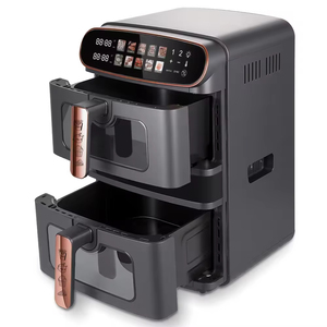 Friteuse à air 2800W double avec paniers de cuisson de 6L et 6L, rotation à 360° °   Structure de circulation d'air multifonctionnelle, chauffante et facile à nettoyer - Product Image 3