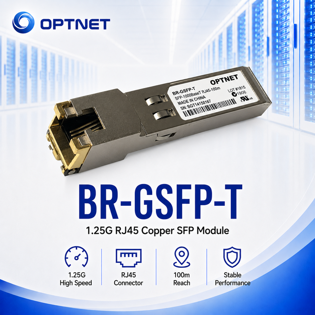 1.25Gbps SFP T Copper Transceiver Module RJ45 100m Cat5e Cable Distance for Switch and Firewall