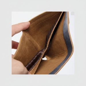 Cartera de moda para hombre de piel auténtica de vaca con logotipo personalizado, monedero de bolsillo, tarjetero a la mejor venta - Product Image 1