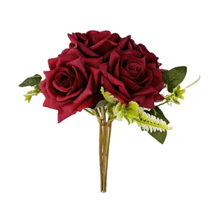 7 сезон, Цветущие розы, кусты для свадебного украшения, оптовая продажа, букет из искусственных роз