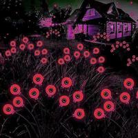Guirlande lumineuse solaire, yeux de fantôme d'Halloween accrocheurs, lumières décoratives pour jardin extérieur, décoration de fête, Noël, IP65