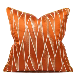 Dekorative Kissen für Sofa Wohnzimmer Schlafzimmer Couch Kissen bezug 50x50 45x45 Orange geometrische Kissen bezug