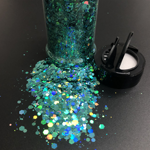 Best seller poliestere olografico 2oz Shaker sfuso Chunky Glitter totale 24 colori - Product Image 3