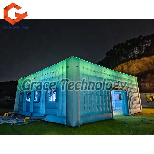 Event Party Tent Opblaasbare Nachtclub Tent Led Verlichting Kubus Tent Inflatables Voor Decoratie
