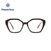 Lunettes Vintage en Acétate Flowerfour FFM3013 pour Adultes, Monture Épaisse Pleine, Lunettes Optiques, Montures de Lunettes de Mode