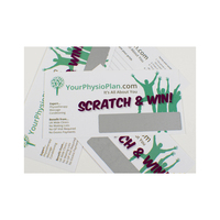 Cartes à gratter personnalisées en gros avec impression couleur intégrale, cartes de réduction à gratter, cartes à gratter et à gagner