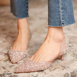 Zapatos de Tacón Bajo para Mujer, Zapatos de Vestir Sexys con Punta en Pico, Zapatos de Tacón para Novia - Product Image 5