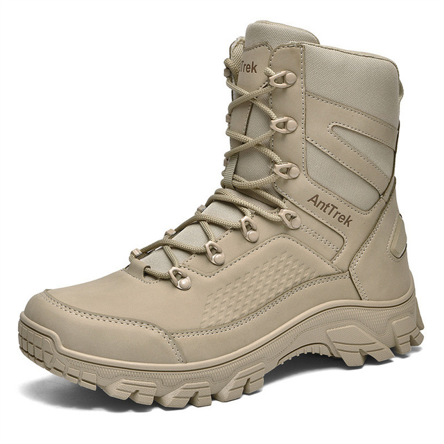 2026 New High Top Outdoor Hiking Boots Men's Durable Canvas Upper with Rubber Outsole