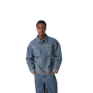 KY hommes décontracté revers jean à manches longues costume <span class=keywords><strong>pantalon</strong></span> à jambes larges <span class=keywords><strong>bleu</strong></span> jean <span class=keywords><strong>pantalon</strong></span> costumes pour hommes - Product Image 3
