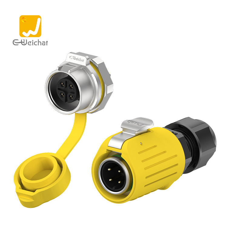 Fiche mâle LP16-4pin + panneau de prise femelle